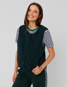 Gilet sherpa sans manches