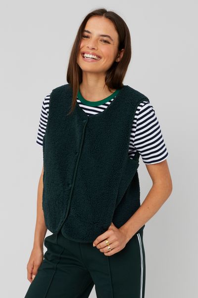 Gilet sherpa sans manches