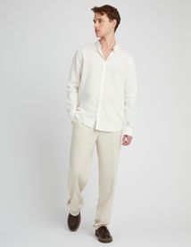 Chemise coton lin unie