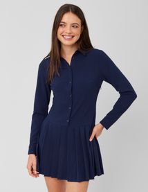Robe chemise plissée