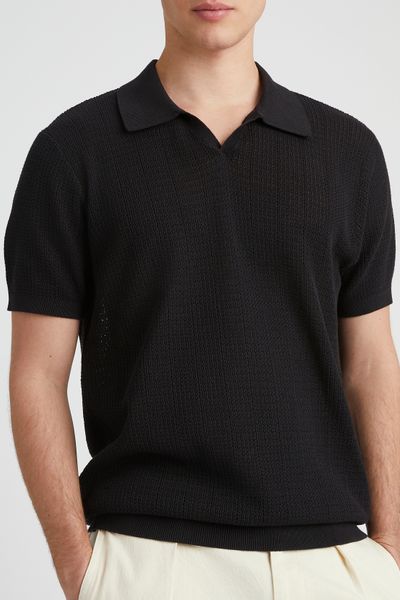 Polo maille ajour&eacute;e