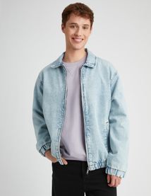 Veste zippée en jean