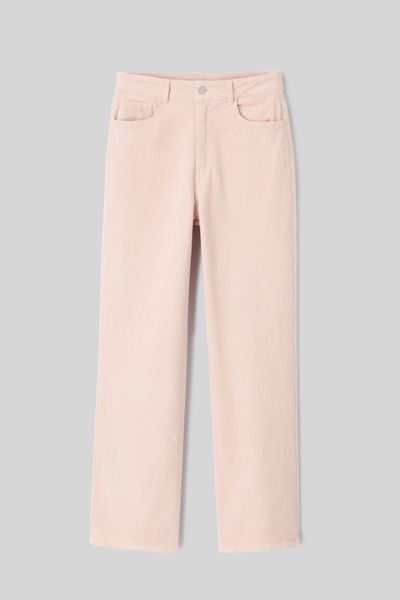 Pantalon straight velours