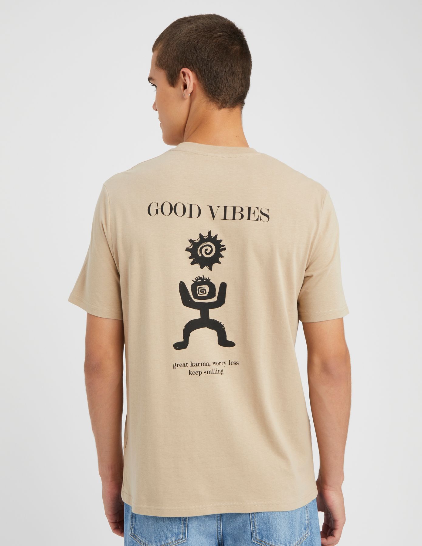 T-shirt imprim&eacute; devant dos