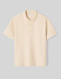 Polo maille gauffrée