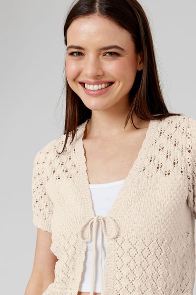 Gilet court en crochet