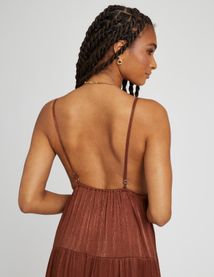 Robe fluide longue à étages