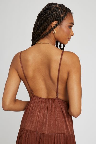 Robe fluide longue à étages