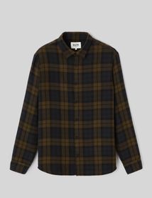 Chemise &agrave; carreaux en gaze de coton