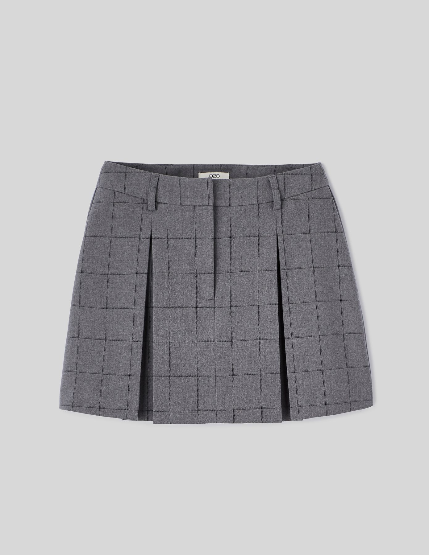 Jupe short plissée à carreaux