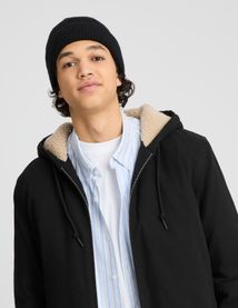 Blouson à capuche intérieur sherpa