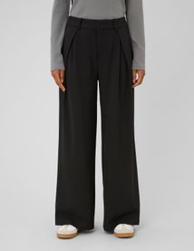Pantalon large &agrave; pinces
