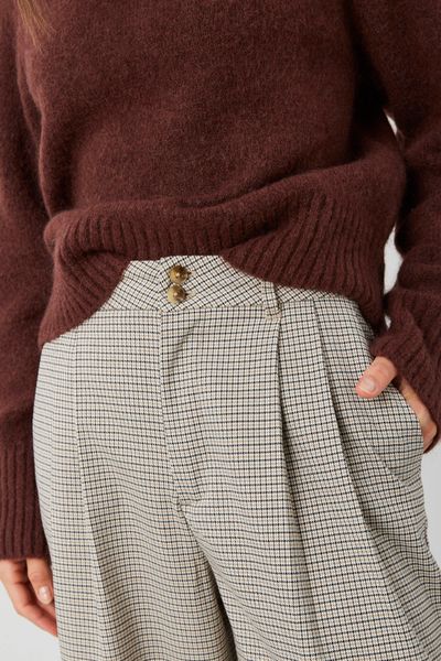 Pantalon carreaux à pinces