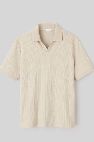 Polo maille fantaisie