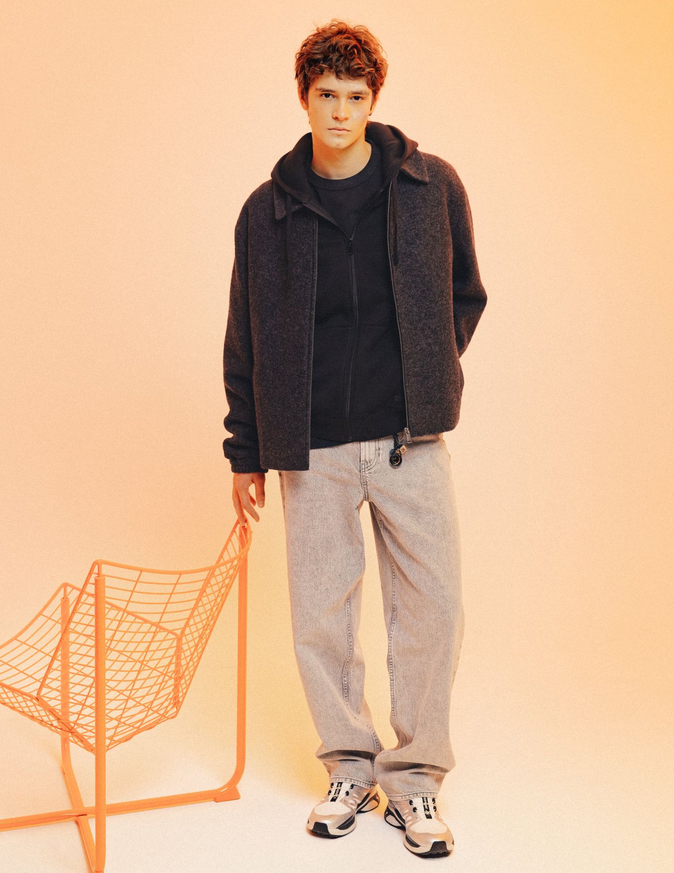 Jean relaxed gris