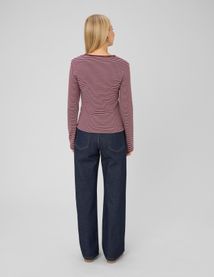 T-shirt ray&eacute; manches longues