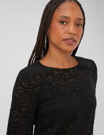 Top dentelle flock