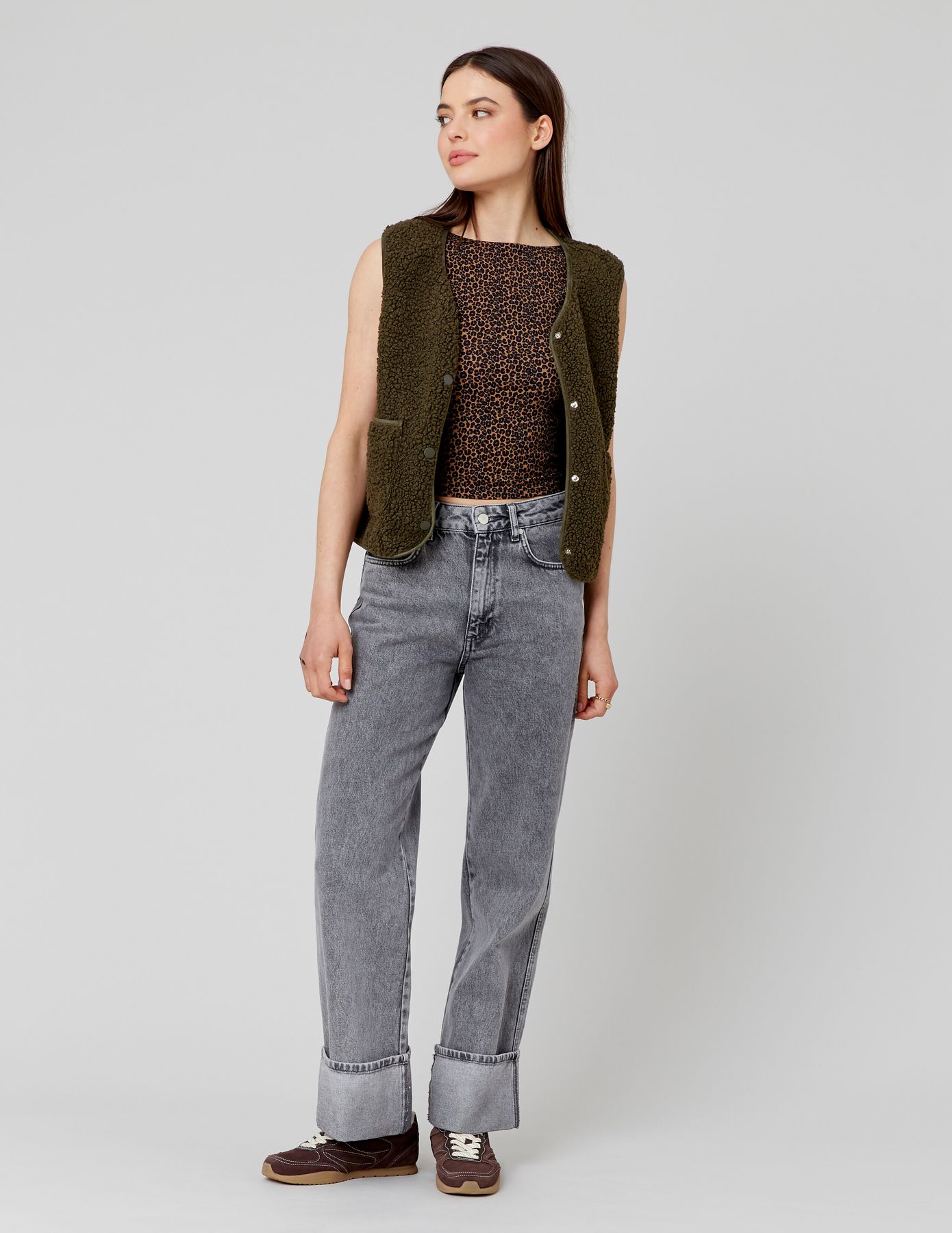 Gilet sans manches en sherpa