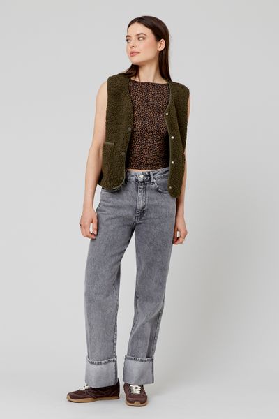 Gilet sans manches en sherpa