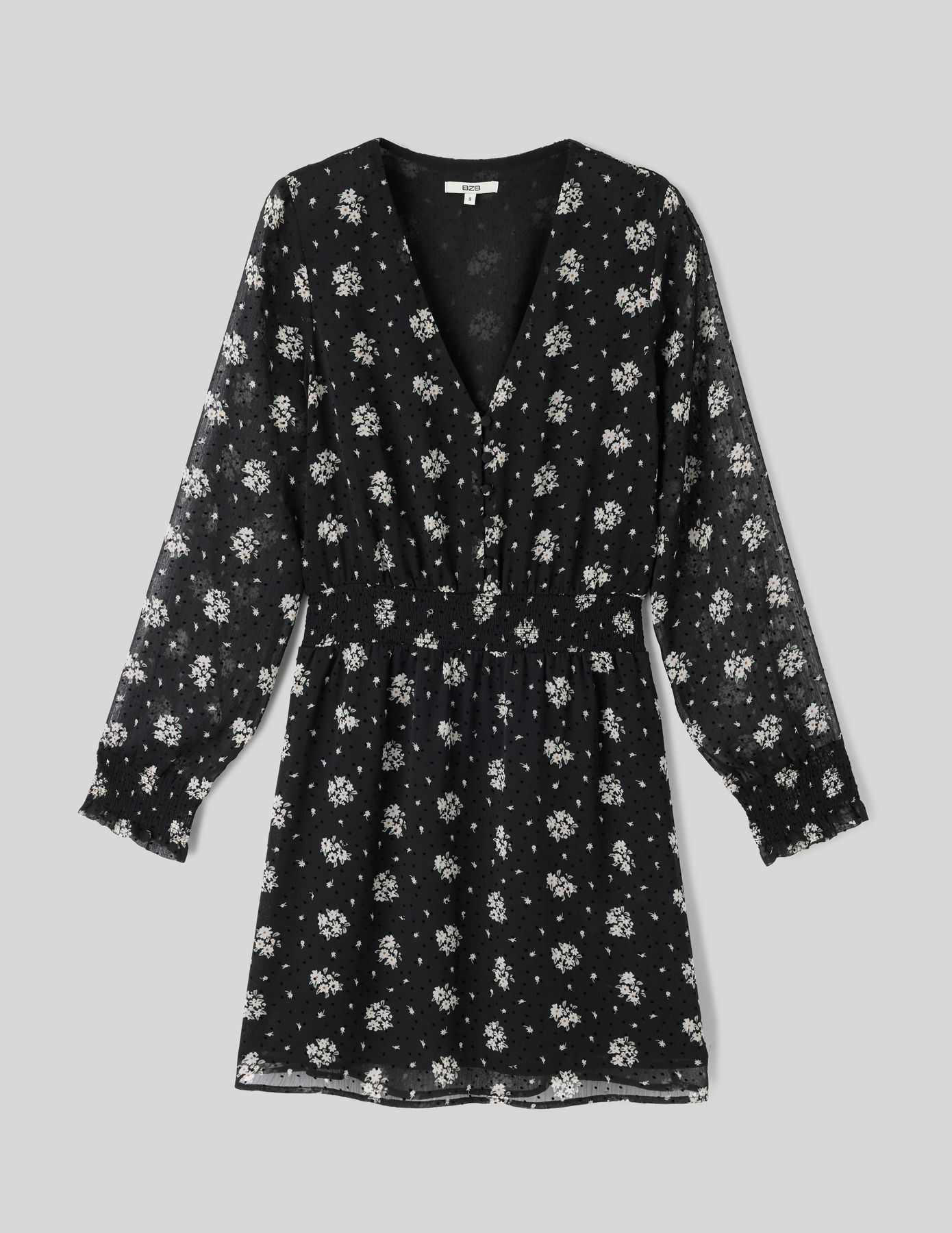 Robe en voile imprimée polyester recyclé