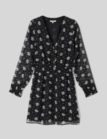 Robe en voile imprimée polyester recyclé