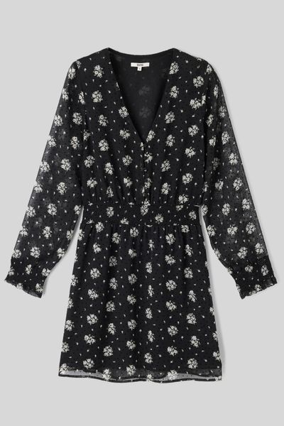 Robe en voile imprimée polyester recyclé