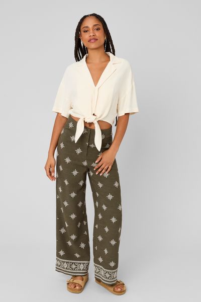 Pantalon brod&eacute;