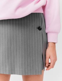Jupe short portefeuille rayée