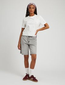T-shirt brodé fleurs