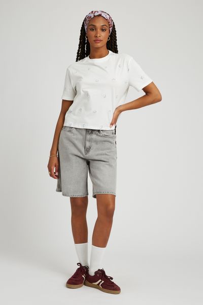 T-shirt brodé fleurs