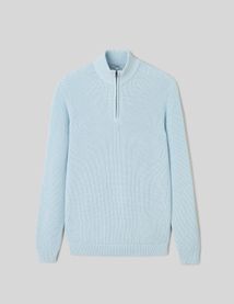 Pull avec col montant zippé