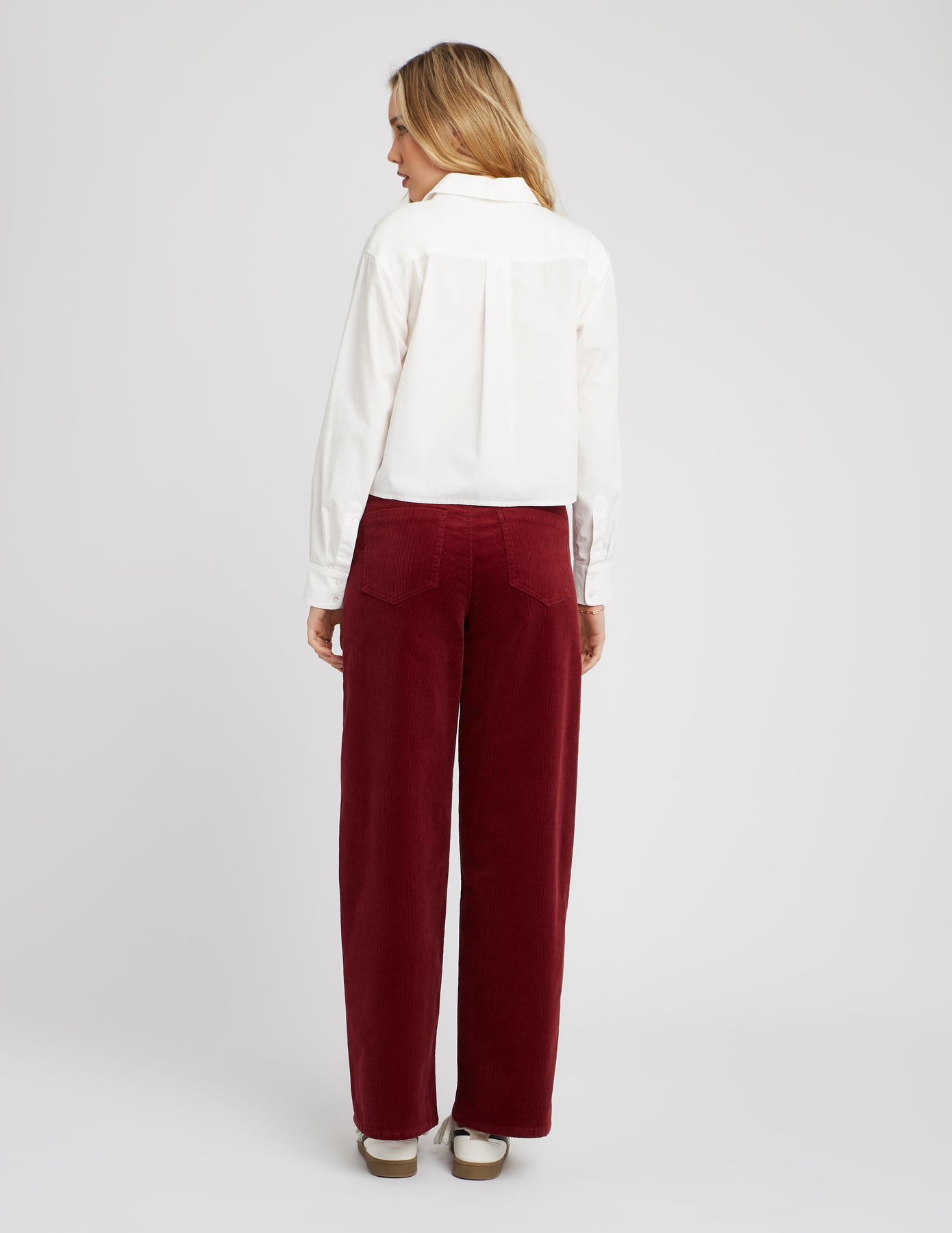 Pantalon wide leg en velours