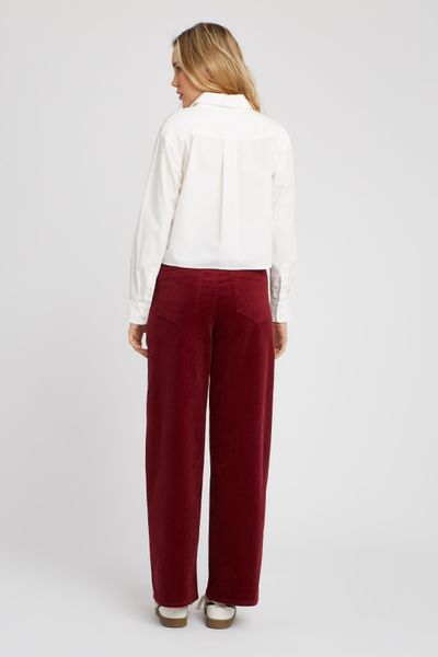 Pantalon wide leg en velours