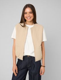 Gilet r&eacute;versible sans manches sherpa