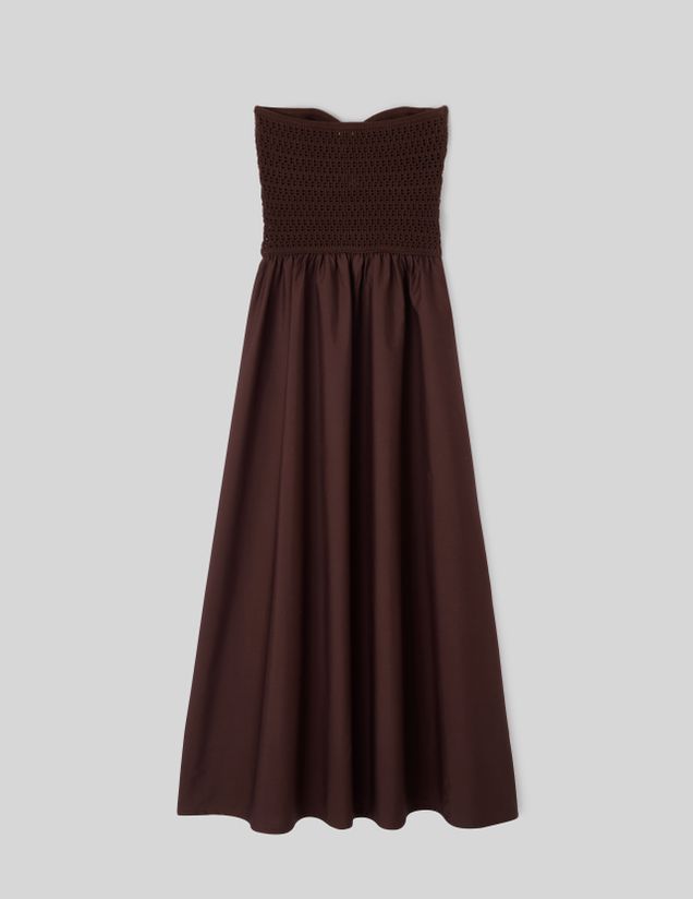 Robe bustier bi-mati&egrave;re