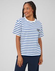 T-shirt ray&eacute; manches courtes