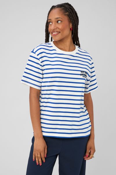 T-shirt ray&eacute; manches courtes