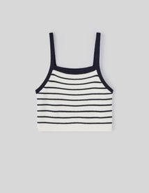 Débardeur tricot rayé
