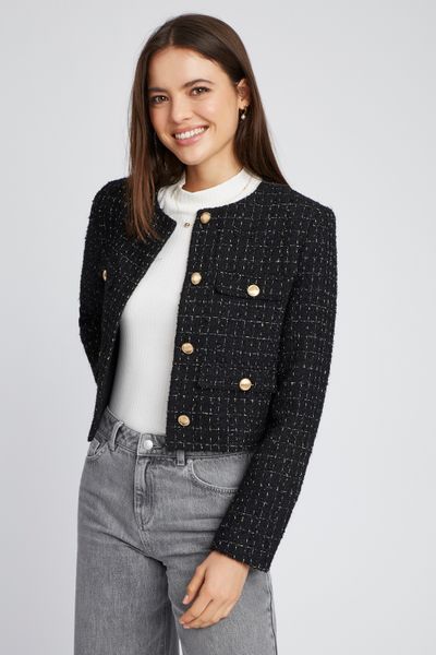 Veste courte en tweed