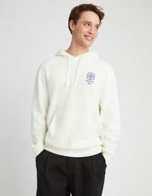 Sweat capuche broderie poitrine