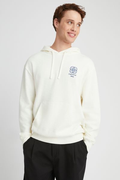 Sweat capuche broderie poitrine
