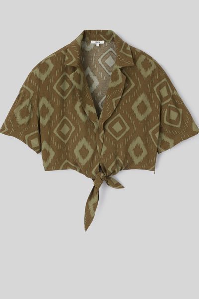 Chemise imprimée à nouer