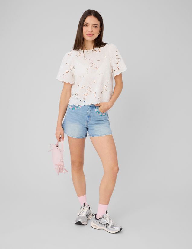 Blouse en broderie anglaise