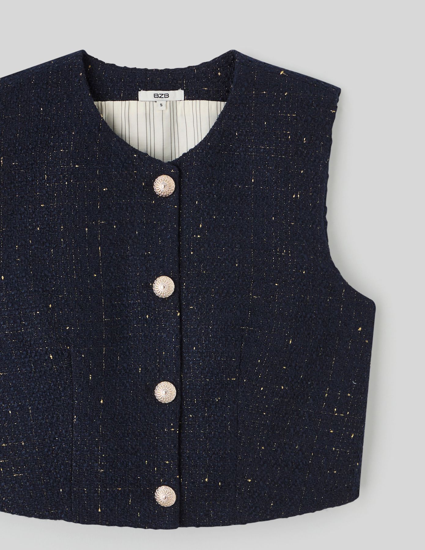 Gilet sans manches en tweed