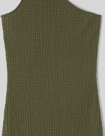 Robe longue asymétrique maille texturée