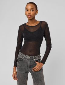 T-shirt resille paillet&eacute;