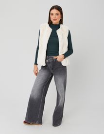 T-shirt col montant uni