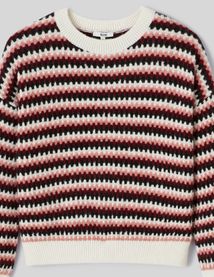 Pull jacquard fantaisie