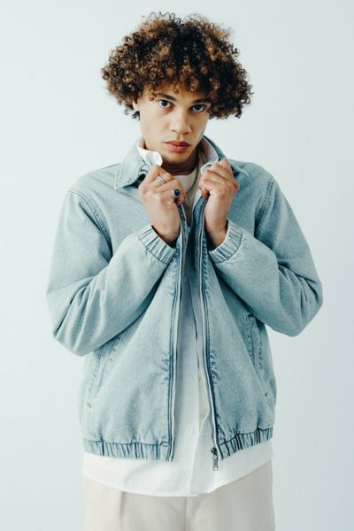 Veste zippée en jean
