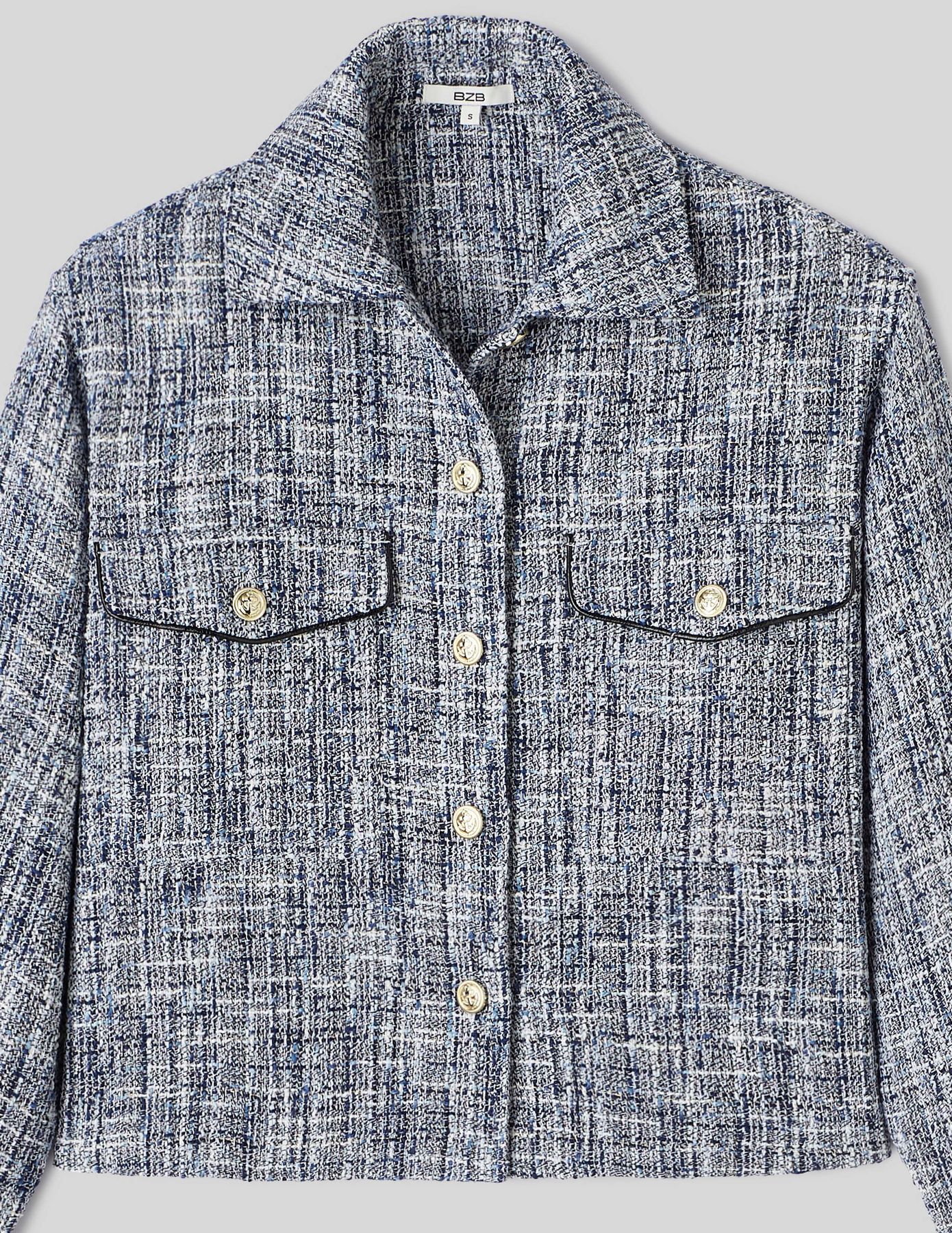 Surchemise en tweed